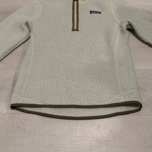 PATAGONIA Women’s 1/4 Quarter Zip Pullover Size Small Wool Tan - Picture 3 of 11